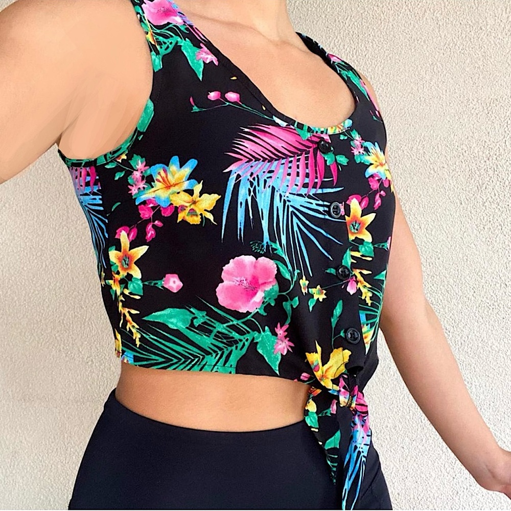 Tropical Crop Tank Top